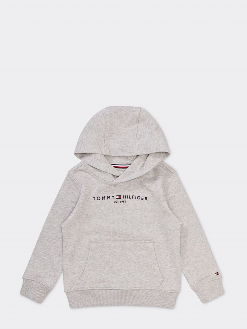 Tommy Hilfiger 3-7 Essential Hoodie Pojke Ljusgrå | 503-LHDVKN