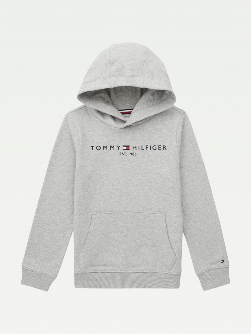 Tommy Hilfiger 3-7 Essential Hoodie Pojke Ljusgrå | 503-LHDVKN