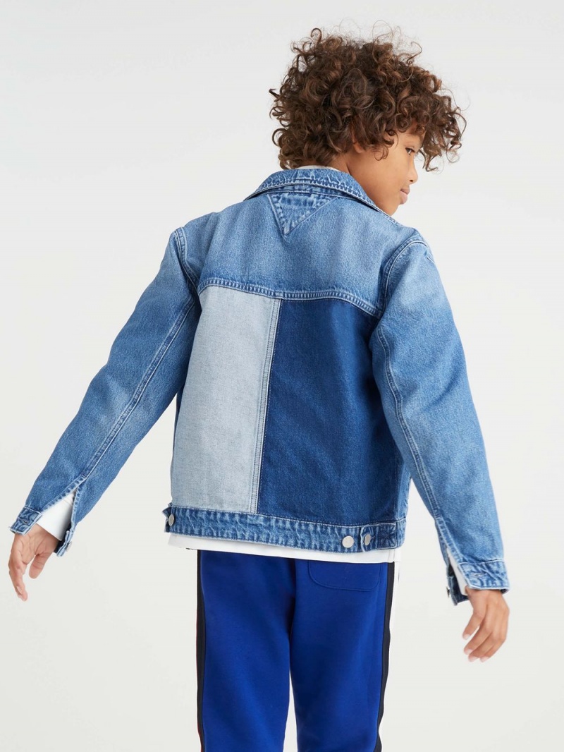 Tommy Hilfiger 3-7 Essential Oversized Dual Gender Denim Jackor Tjej Blå | 687-ITKDGP