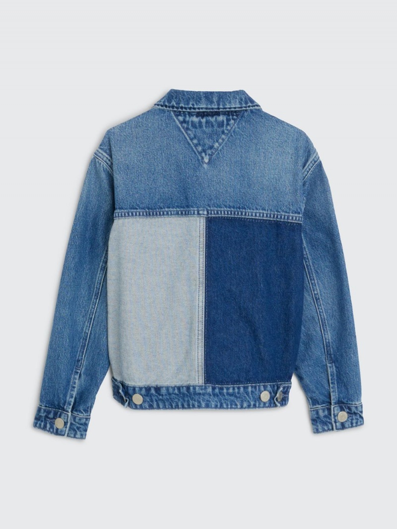 Tommy Hilfiger 3-7 Essential Oversized Dual Gender Denim Jackor Tjej Blå | 687-ITKDGP