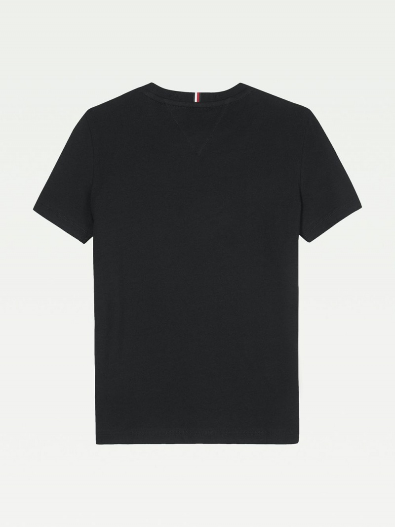 Tommy Hilfiger 3-7 Essential T-shirt Pojke Svarta | 546-SVYCEX