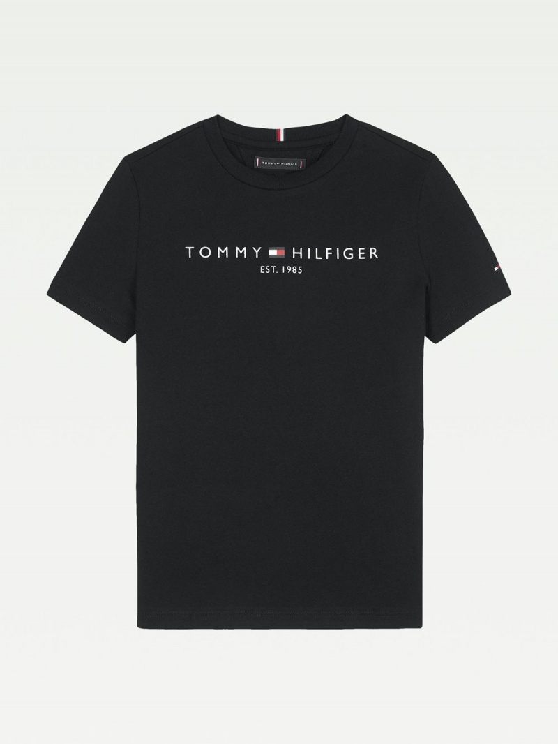 Tommy Hilfiger 3-7 Essential T-shirt Pojke Svarta | 546-SVYCEX