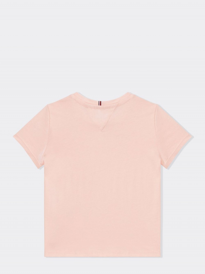 Tommy Hilfiger 3-7 Essential T-shirt Tjej Rosa | 027-EYLBOZ