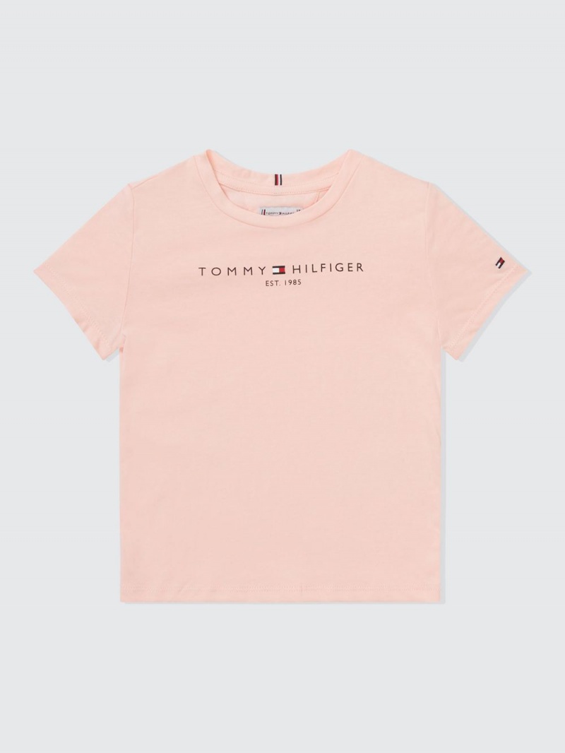 Tommy Hilfiger 3-7 Essential T-shirt Tjej Rosa | 027-EYLBOZ