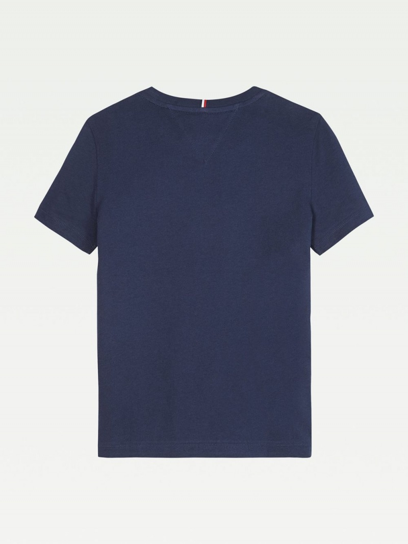 Tommy Hilfiger 3-7 Essential T-shirt Tjej Marinblå | 698-NZAHPW