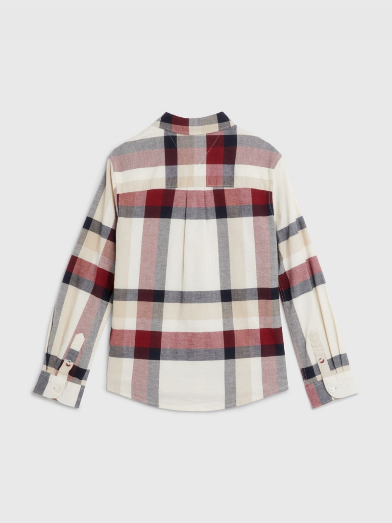 Tommy Hilfiger 3-7 Global Stripe Check Skjorta Pojke Olika Färger | 546-TKYSGP