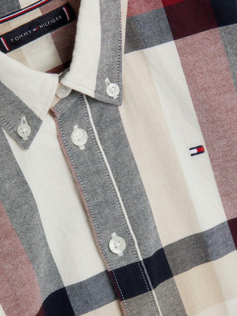 Tommy Hilfiger 3-7 Global Stripe Check Skjorta Pojke Olika Färger | 546-TKYSGP