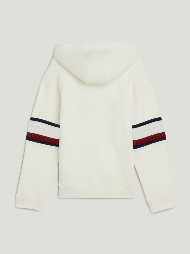 Tommy Hilfiger 3-7 Global Stripe Monogram Hoodie Pojke Vita | 176-LEWGUF