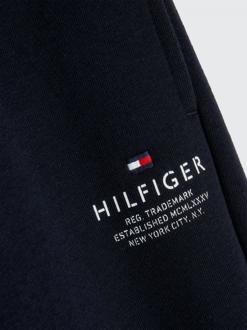 Tommy Hilfiger 3-7 Logo Cuffed Mjukisbyxor Pojke Marinblå | 253-YCDAIT