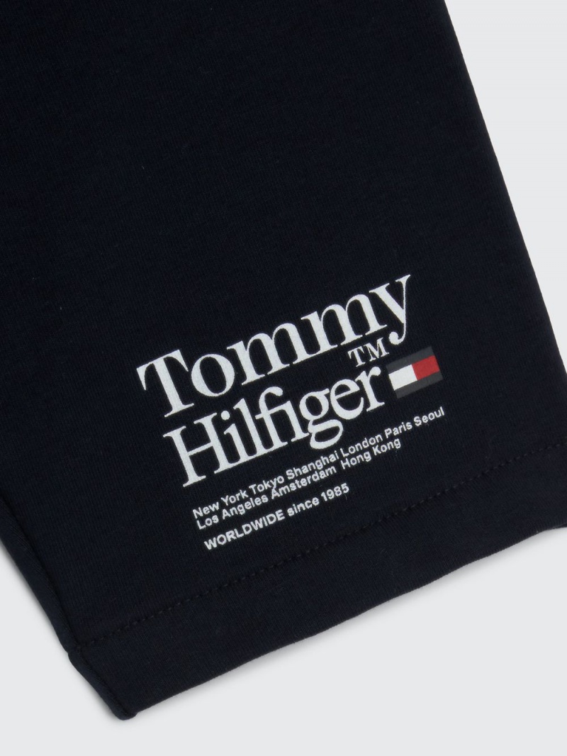 Tommy Hilfiger 3-7 Logo Cycle Shorts Tjej Marinblå | 549-QVGHKA