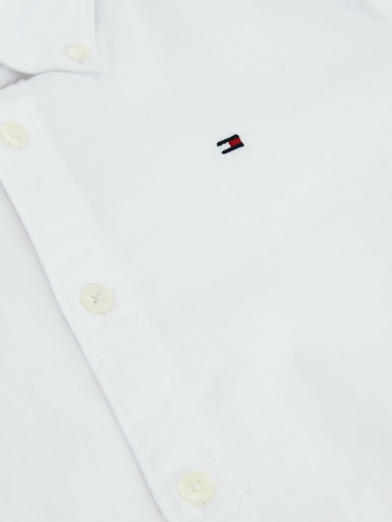 Tommy Hilfiger 3-7 Stretch Oxford Skjorta Pojke Vita | 016-SHZWET