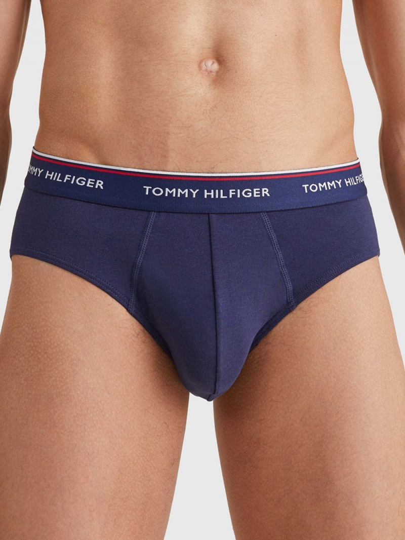 Tommy Hilfiger 3-Pack Bomull Briefs Underkläder Herr Marinblå | 210-VWGMBH