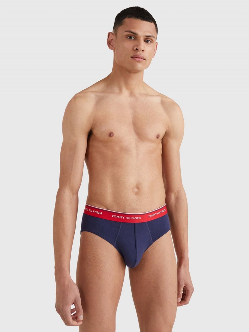 Tommy Hilfiger 3-Pack Bomull Briefs Underkläder Herr Marinblå | 210-VWGMBH