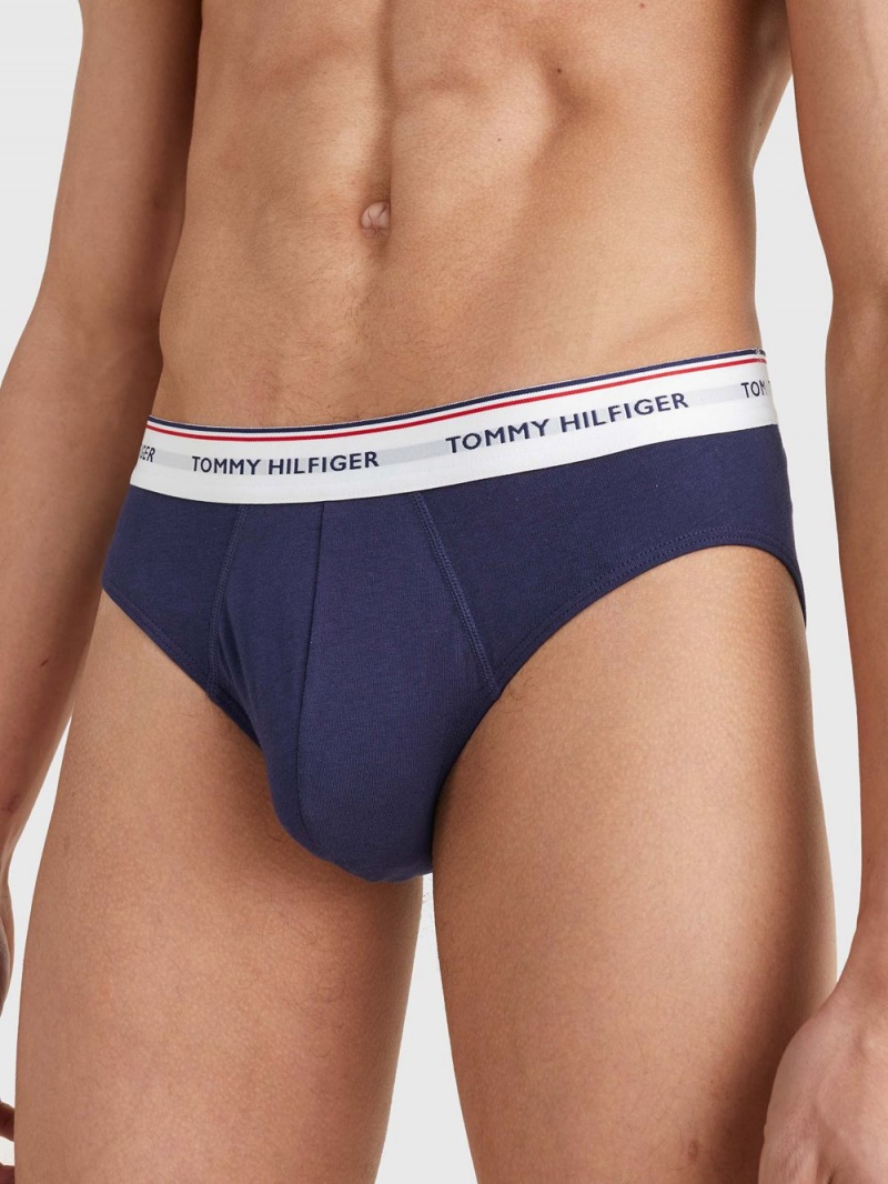 Tommy Hilfiger 3-Pack Bomull Briefs Underkläder Herr Marinblå | 210-VWGMBH