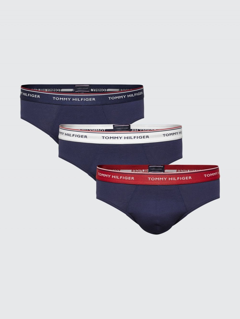 Tommy Hilfiger 3-Pack Bomull Briefs Underkläder Herr Marinblå | 210-VWGMBH