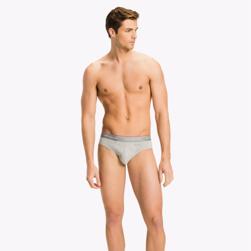 Tommy Hilfiger 3-Pack Bomull Briefs Underkläder Herr Olika Färger | 753-BKTCVS