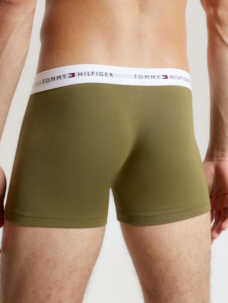 Tommy Hilfiger 3-Pack Logo Trunks Underkläder Herr Olika Färger | 104-ULCYHK