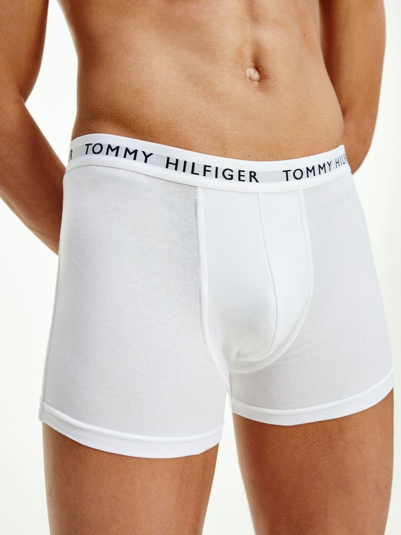 Tommy Hilfiger 3-Pack Logo Waistband Trunks Underkläder Herr Vita | 056-FOYSRP