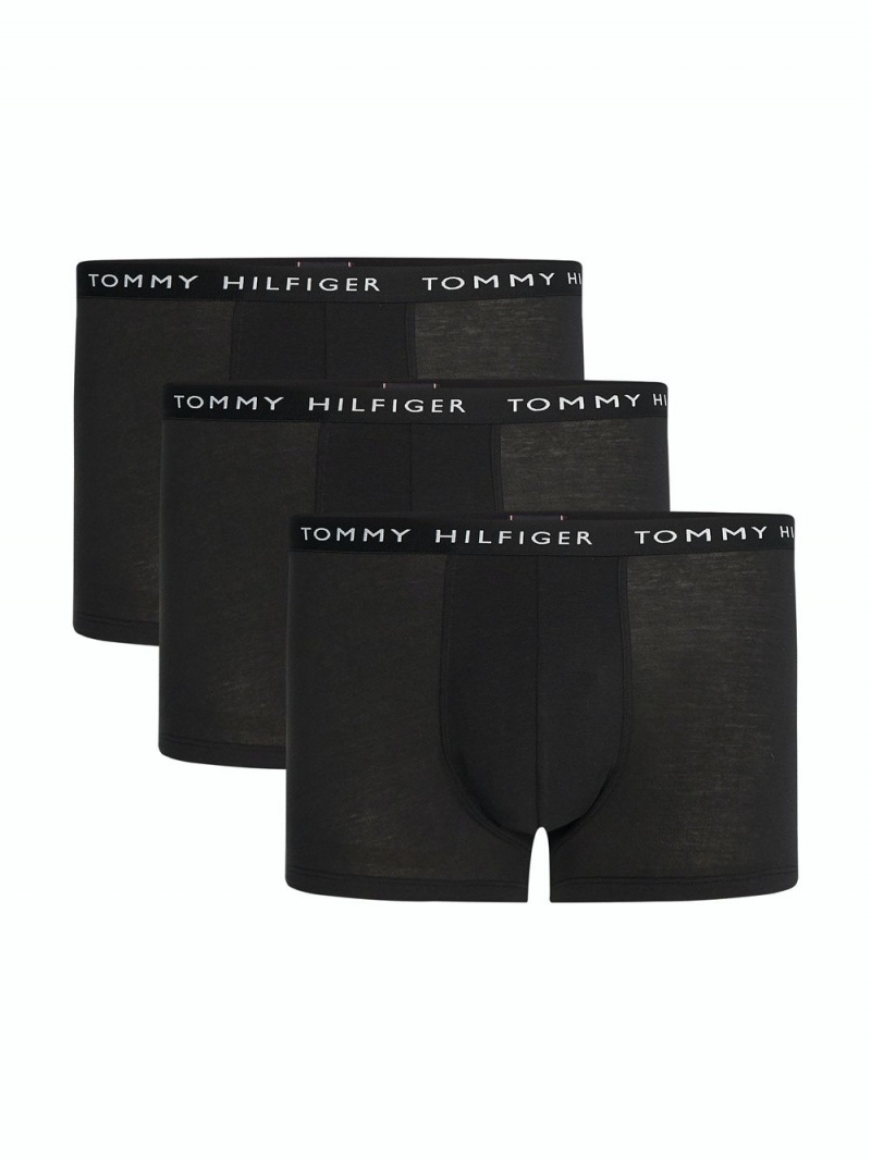 Tommy Hilfiger 3-Pack Logo Waistband Trunks Underkläder Herr Svarta | 370-CMDNJE