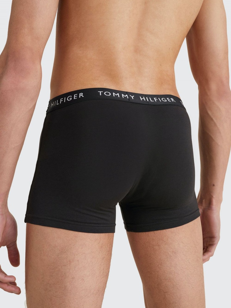 Tommy Hilfiger 3-Pack Logo Waistband Trunks Underkläder Herr Svarta | 370-CMDNJE