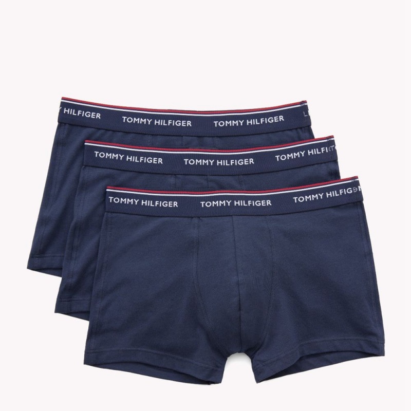 Tommy Hilfiger 3-Pack Stretch Bomull Trunks Underkläder Herr Marinblå | 751-SXGDWK