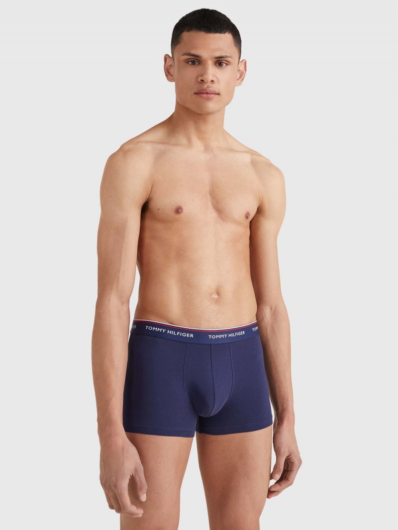 Tommy Hilfiger 3-Pack Stretch Bomull Trunks Underkläder Herr Marinblå | 751-SXGDWK