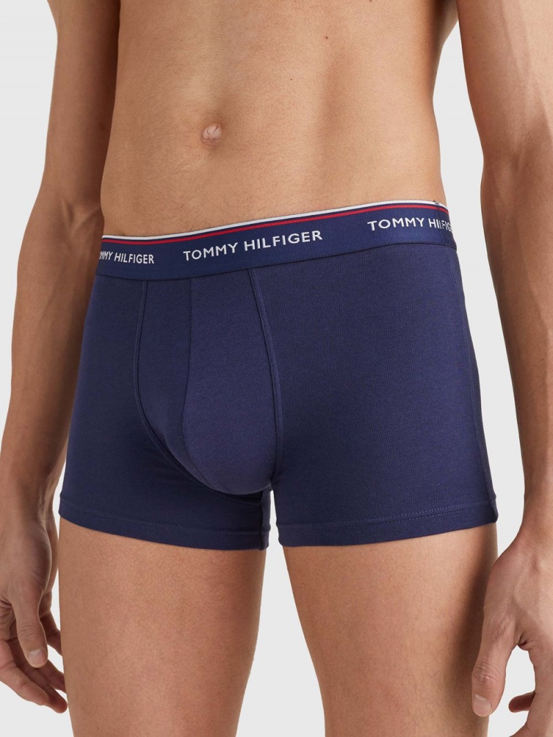 Tommy Hilfiger 3-Pack Stretch Bomull Trunks Underkläder Herr Marinblå | 751-SXGDWK