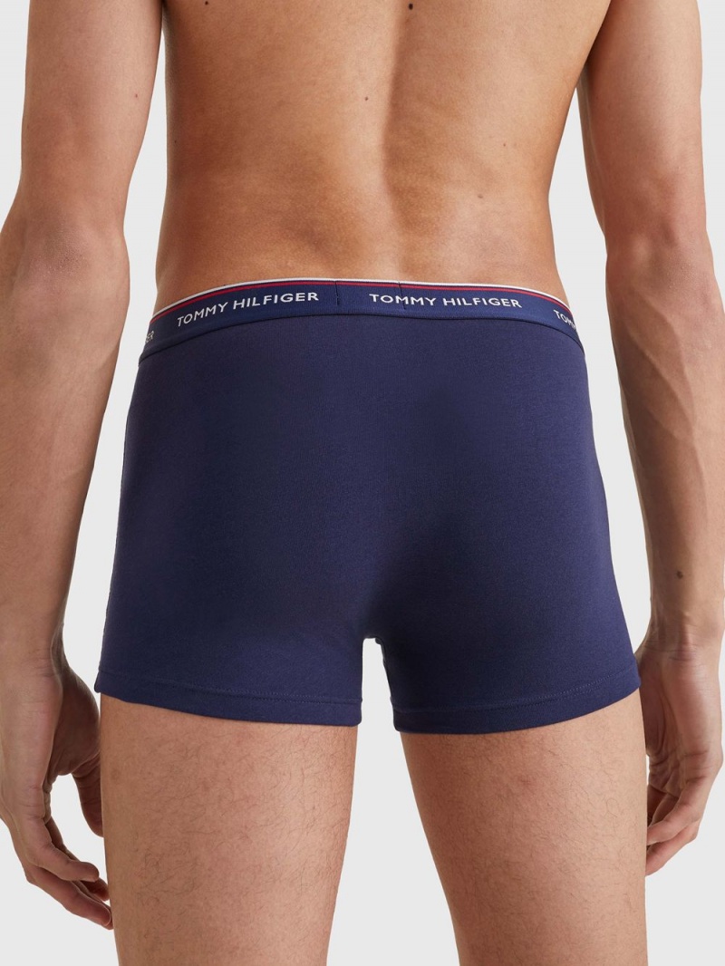 Tommy Hilfiger 3-Pack Stretch Bomull Trunks Underkläder Herr Marinblå | 751-SXGDWK