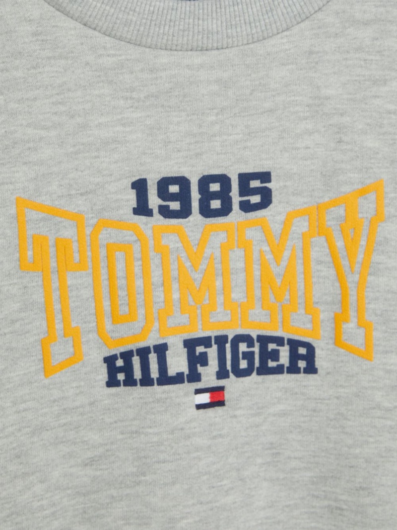 Tommy Hilfiger 8-16 1985 Kollektion Varsity Logo Tröjor Pojke Grå | 125-GVCFHQ