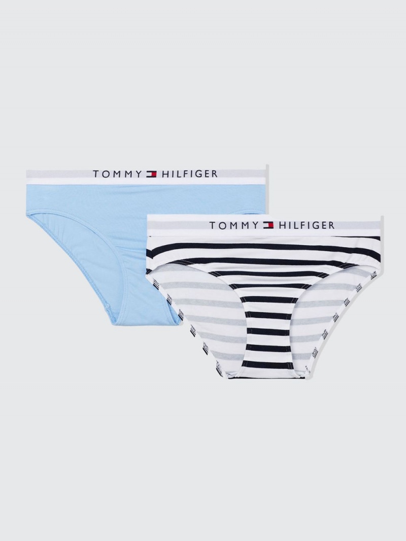 Tommy Hilfiger 8-16 2-Pack Original Logo Waistband Briefs Underkläder Tjej Blå | 619-WYNHIA