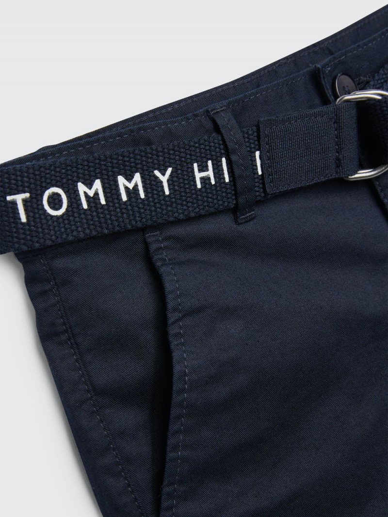 Tommy Hilfiger 8-16 Essential Belted Chino Shorts Pojke Marinblå | 327-KSZVFI