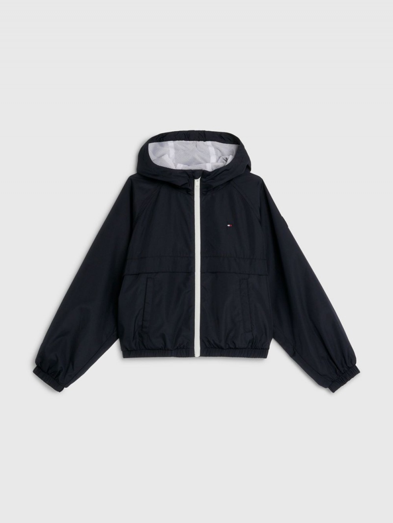 Tommy Hilfiger 8-16 Essential Hooded Jackor Tjej Marinblå | 472-TADNGL