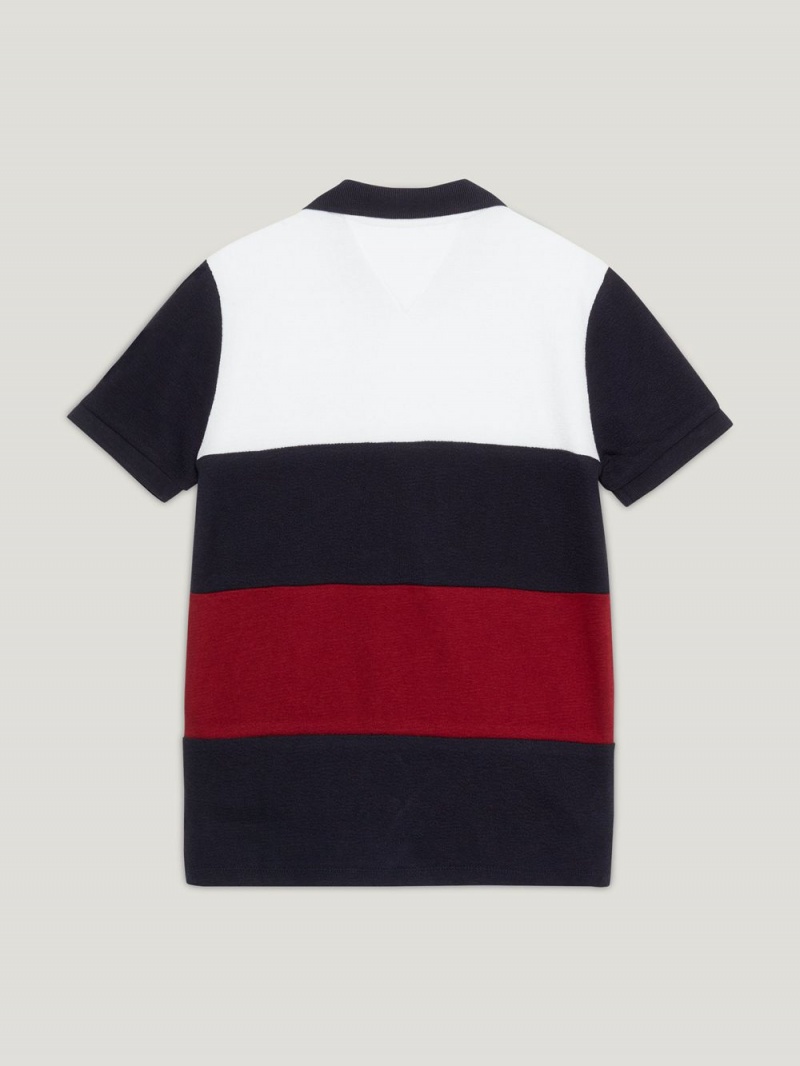 Tommy Hilfiger 8-16 Global Stripe Crepe Piketröja Pojke Olika Färger | 753-SFXQTD