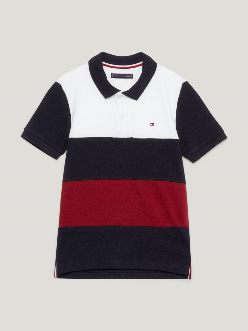 Tommy Hilfiger 8-16 Global Stripe Crepe Piketröja Pojke Olika Färger | 753-SFXQTD