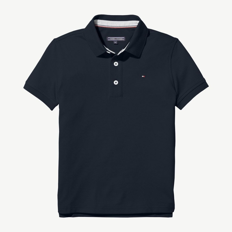 Tommy Hilfiger 8-16 Klassiska Korta Sleeve Piketröja Pojke Marinblå | 364-GCRWBA