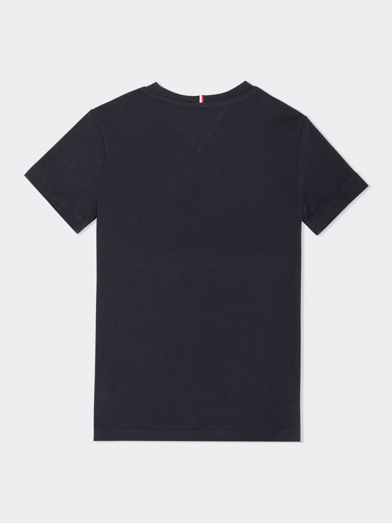 Tommy Hilfiger 8-16 Logo T-shirt Pojke Marinblå | 145-CZKEFV