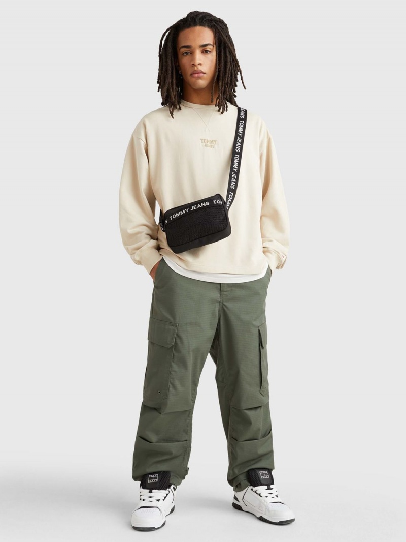 Tommy Hilfiger Aiden Baggy Cargo Byxor Herr Gröna | 123-FVYDUS