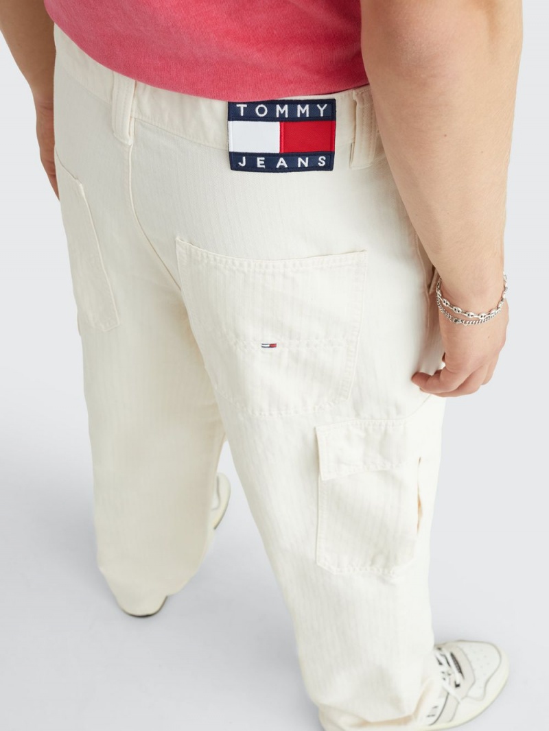 Tommy Hilfiger Aiden Baggy Cargo Byxor Herr Vita | 613-TPJHOW