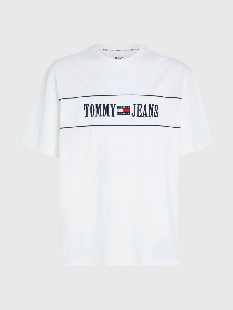 Tommy Hilfiger Archive Badge Relaxed Fit T-shirt Herr Vita | 745-EUJVLQ