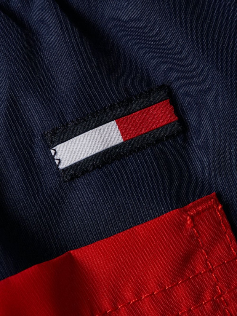 Tommy Hilfiger Archive Colour-Blocked Mid Length Badshorts Herr Marinblå | 601-SBHPEA