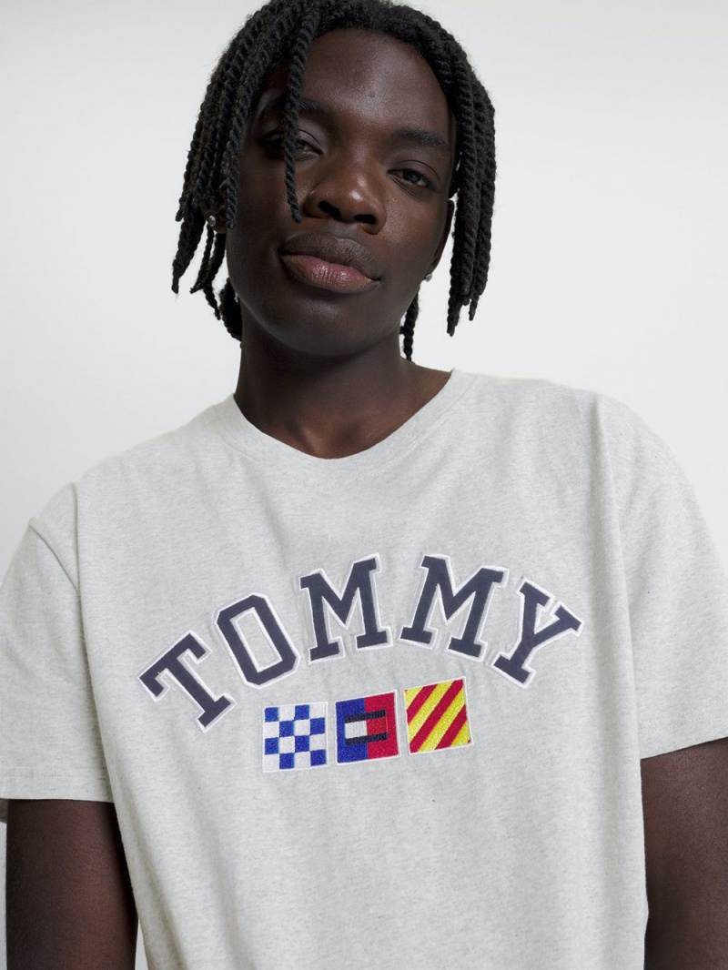 Tommy Hilfiger Archive Logo Relaxed Fit T-shirt Herr Grå | 926-LTQVDP