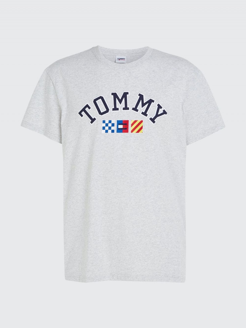 Tommy Hilfiger Archive Logo Relaxed Fit T-shirt Herr Grå | 926-LTQVDP