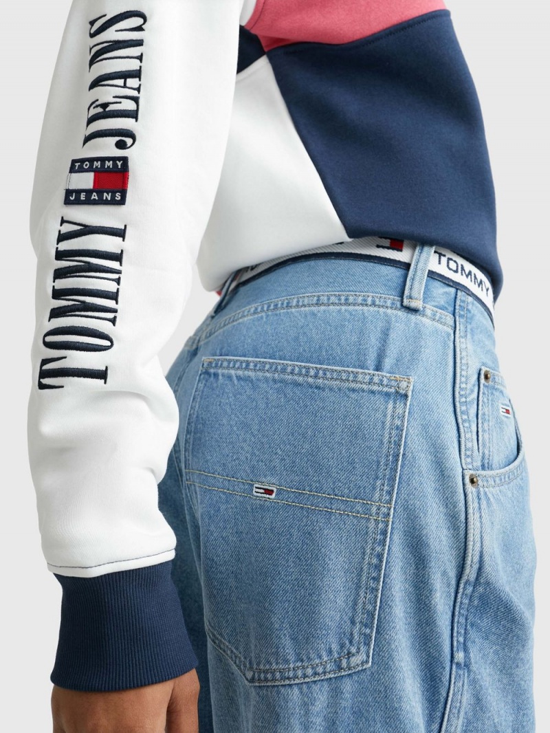 Tommy Hilfiger Archive Low Rise Baggy Cargo Jeans Dam Blå | 479-WAVZXI