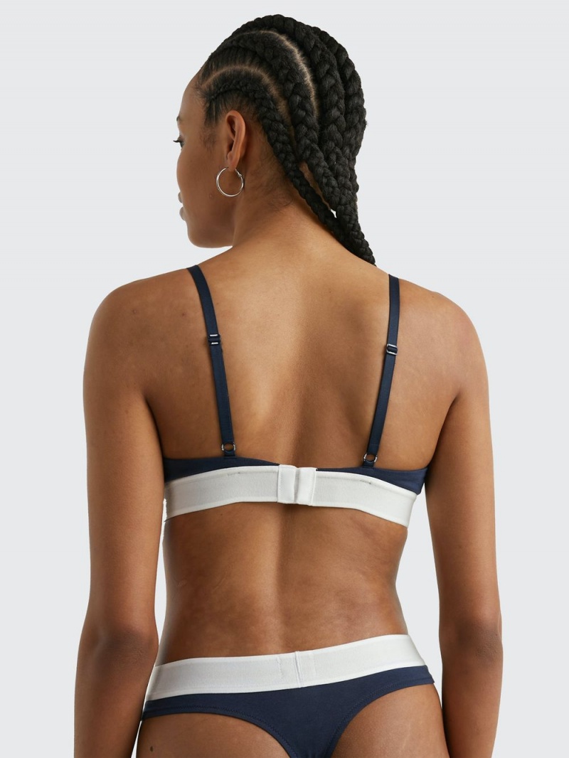 Tommy Hilfiger Archive Unlined Triangle BH Dam Marinblå | 820-XYHWNT