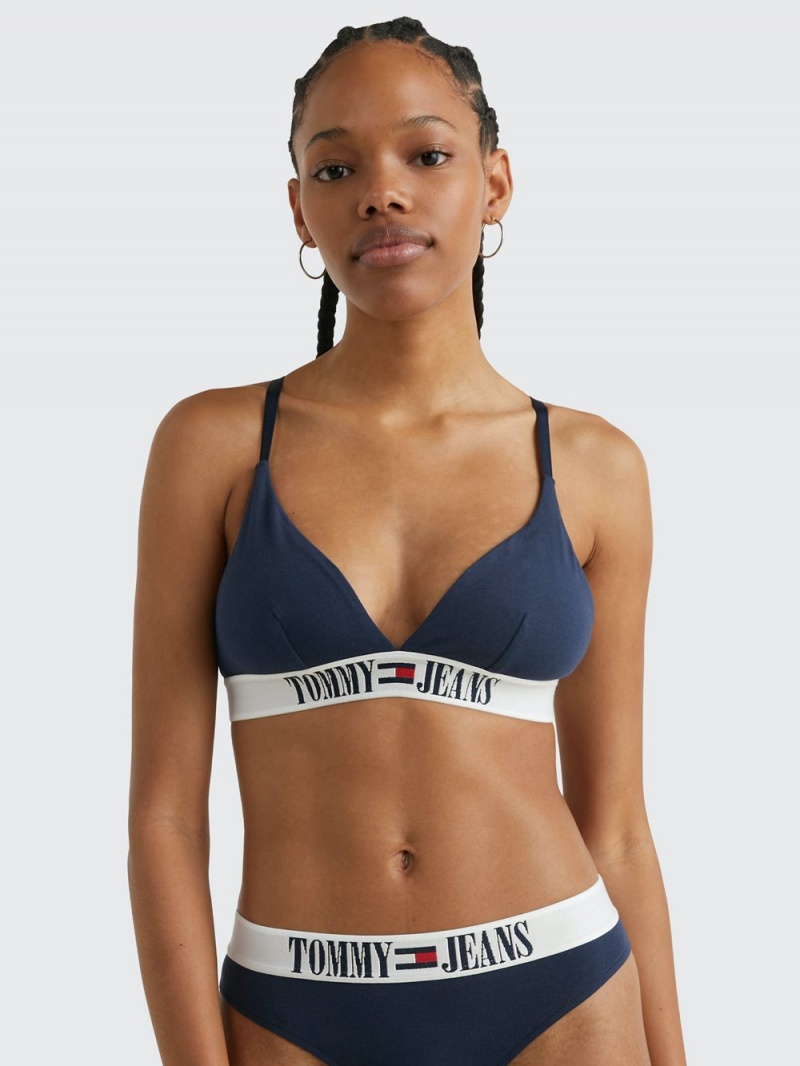 Tommy Hilfiger Archive Unlined Triangle BH Dam Marinblå | 820-XYHWNT