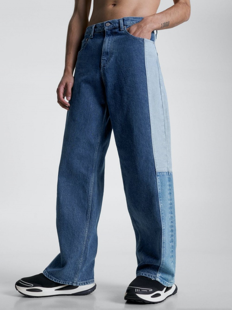 Tommy Hilfiger Baggy Fit Three-Tone Jeans Herr Blå | 069-XPYFVC