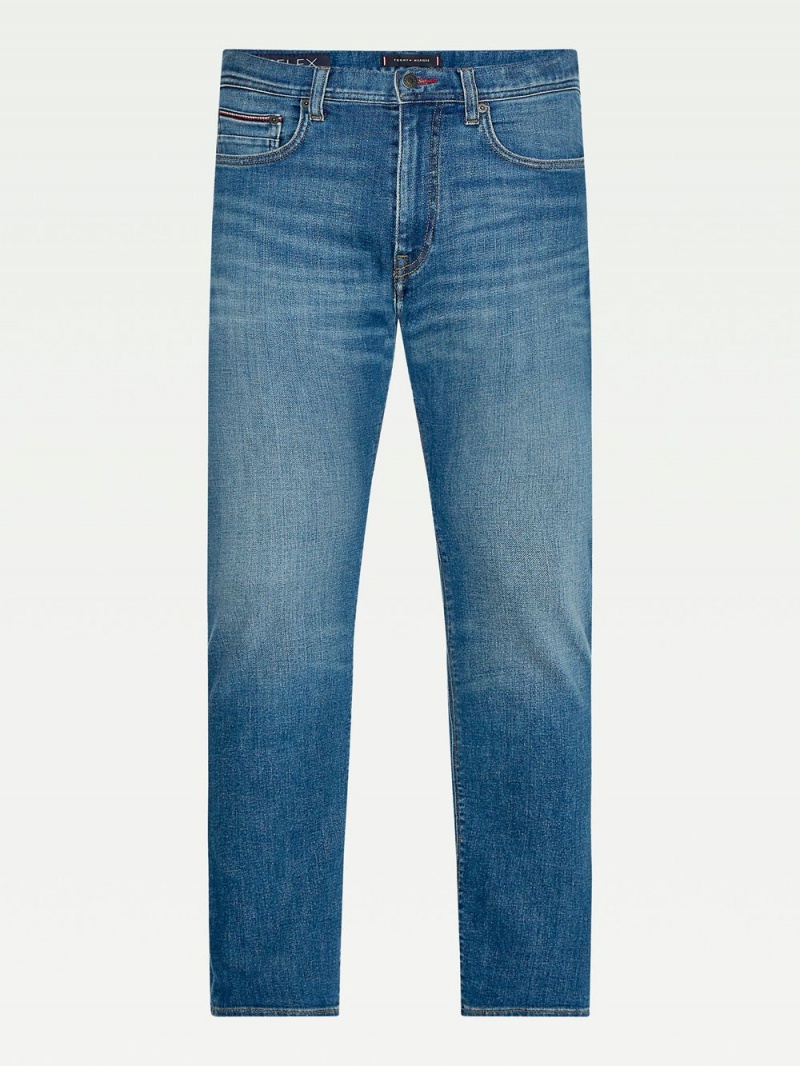 Tommy Hilfiger Bleecker Slim Faded Jeans Herr Indigo | 849-SUVOBZ