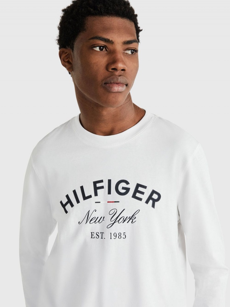 Tommy Hilfiger Bold T-shirt Herr Vita | 876-EADPXC