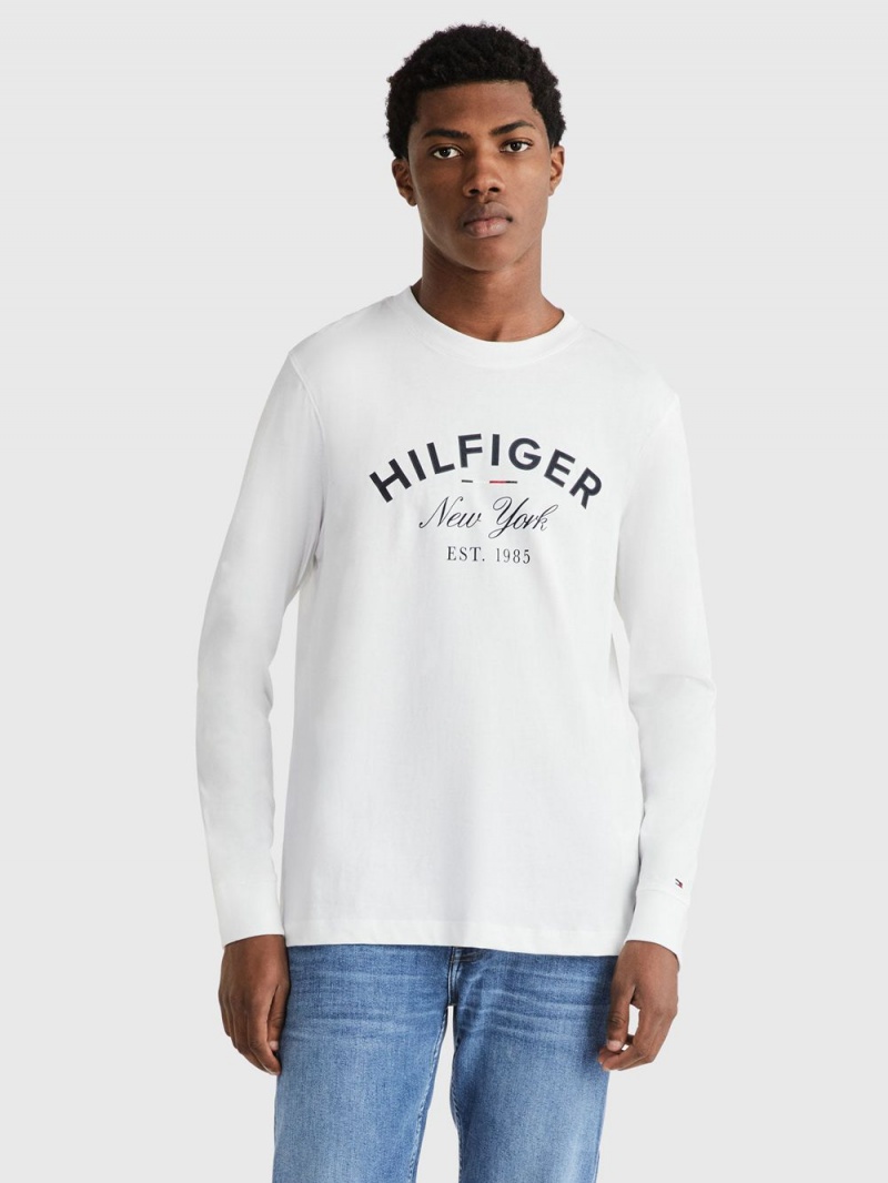 Tommy Hilfiger Bold T-shirt Herr Vita | 876-EADPXC