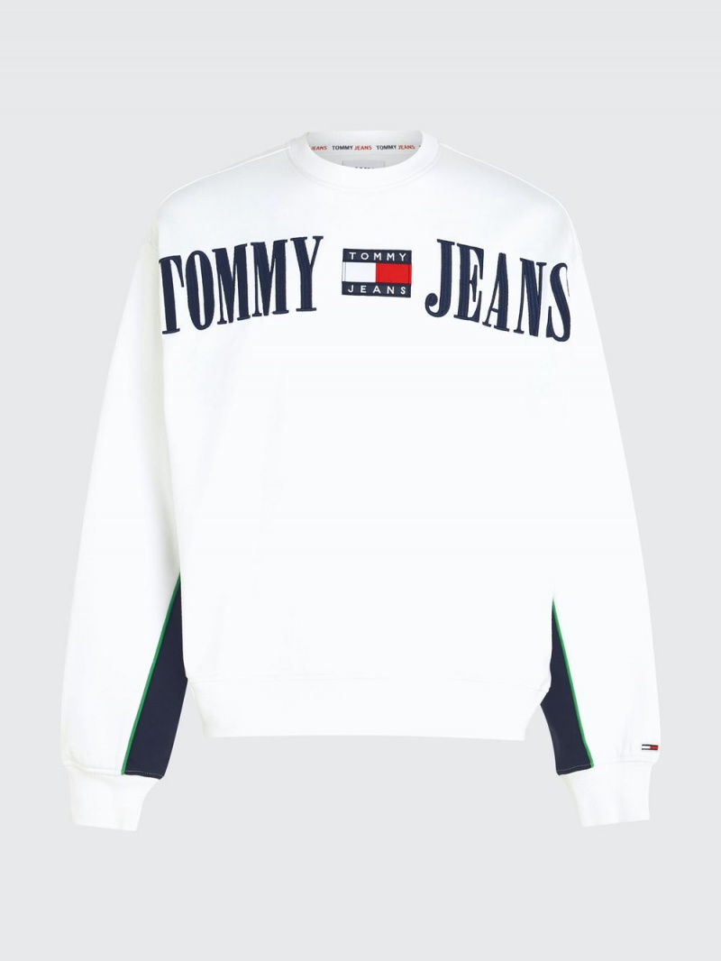 Tommy Hilfiger Boxy Archive Crew Tröjor Herr Vita | 682-WHMLRI